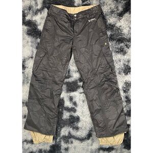 Burton Black/Cream Snowboarding Stow Cargo Pants
